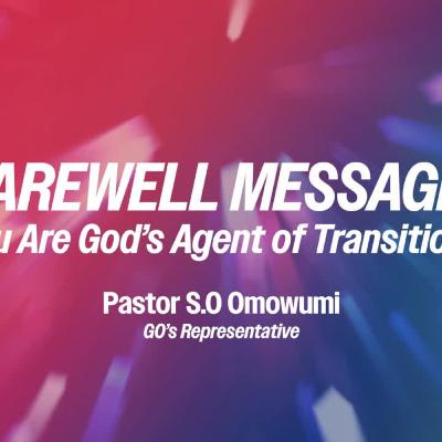 You Are God's Agent of Transition | Pastor Femi Omowumi | Convention 2025
