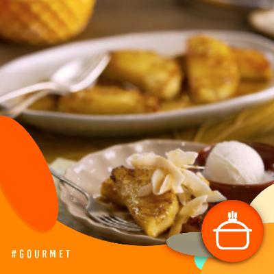 Alvorada Gourmet - Abacaxi grelhado com coco e rapadura Alvorada Gourmet - Abacaxi grelhado com coco e rapadura