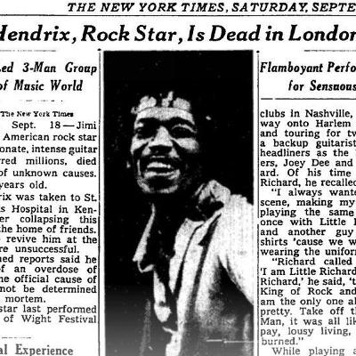 Remembering Jimi Hendrix On the 55th Anniversary of His Passing