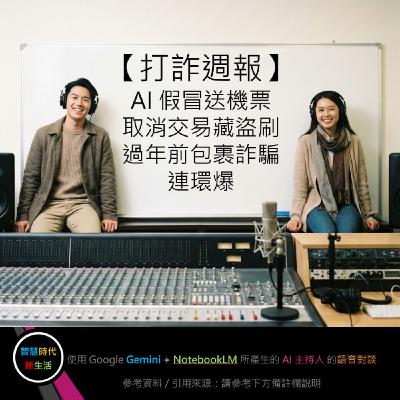 EP.264 [ Podcast ] 【打詐週報】AI 假冒送機票、「取消交易」藏盜刷，過年前包裹詐騙連環爆！