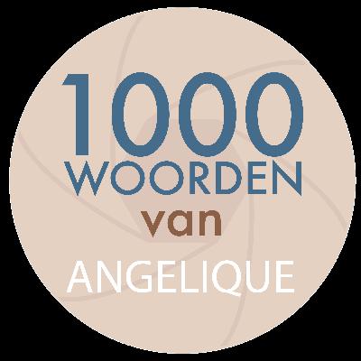 Angelique over lichtende nachtwolken