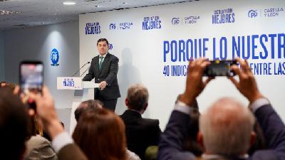 Mañueco presenta su "hoja de ruta" para llevar a Castilla y León al "pódium" en calidad de vida: 40 indicadores y retos para mejorar