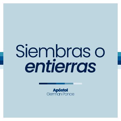 Siembras o entierras Siembras o entierras