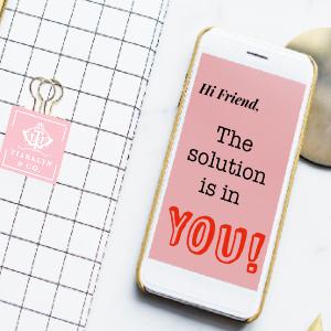 The solution is in YOU!