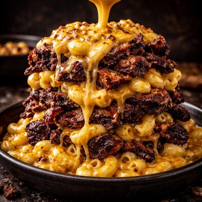 Smoked Brisket Mac & Cheese Stack (Brian M. Inspired)