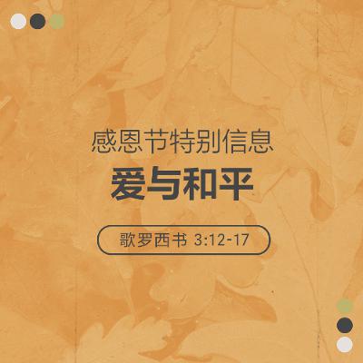 11/23/2025 【特别信息】爱与和平（西 3:12-17） —— 王唯权 牧师