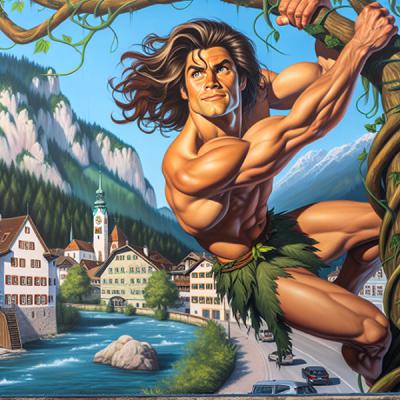 Tarzan in Tölzbad – Natur und Moderne