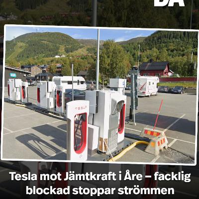 Tesla mot Jämtkraft i Åre – facklig blockad stoppar strömmen