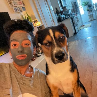 Angie & Ace (her dog)