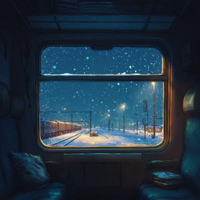 Winter Evening Train Ride | Steady Motion and Distant Wind Winter Evening Train Ride | Steady Motion and Distant Wind