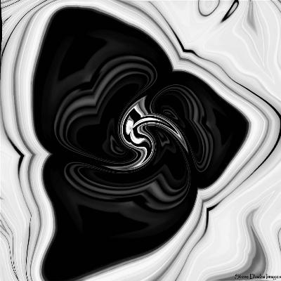 Abstract Portrait Series: Nuclear Love (Black & White)