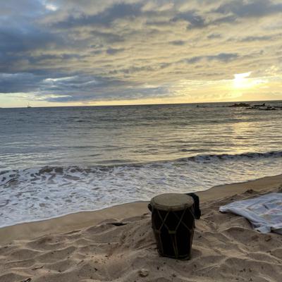 Breath Work at sunset on Maui
