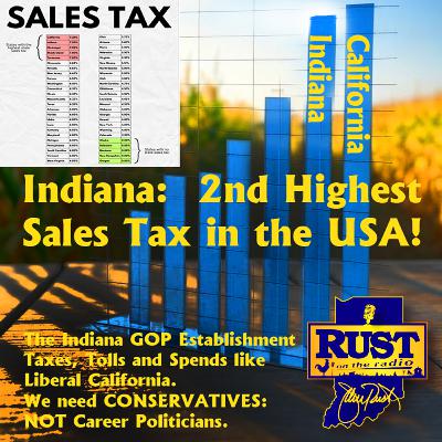 Indiana: 2nd Highest State Sales Tax State in the USA!!!!