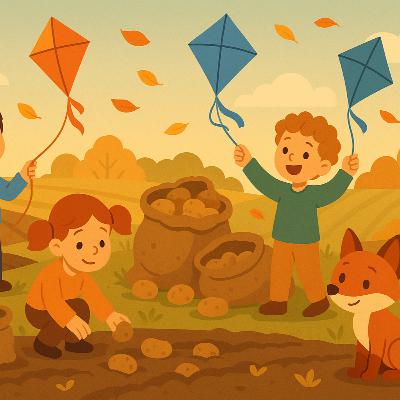 Warum wir Herbstferien haben – Von Kartoffelernte & bunten Blättern | „Gute Nacht“-Geschichte Warum wir Herbstferien haben – Von Kartoffelernte & bunten Blättern | „Gute Nacht“-Geschichte