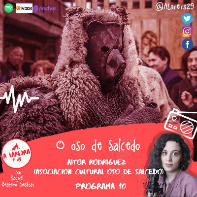 O oso de Salcedo con Aitor Rodríguez e Raquel Besteiro