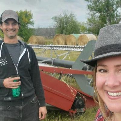 Farmer Marty Voth, his baler, and Fergy
