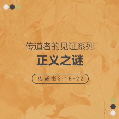 10/26/2025 【传道者的见证】正义之谜（传 3:16-22） —— 王唯权 牧师