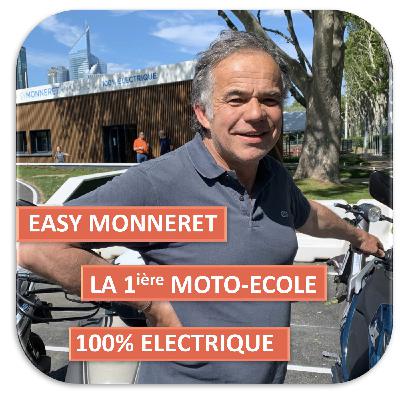 Philippe Monneret lance la 1ère moto-école 100% électrique en France.