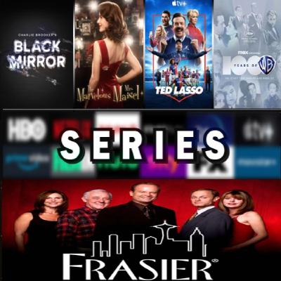 8x54 - SERIES: Black Mirror T6, La maravillosa Sra. Maisel T5, Ted Lasso T3, Barry T4, Chino americano y Frasier
