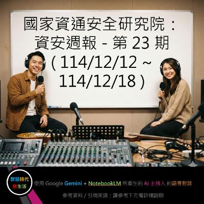 EP.227 [ Podcast ] 國家資通安全研究院：資安週報 - 第 23 期 (114/12/12 ~ 114/12/18)