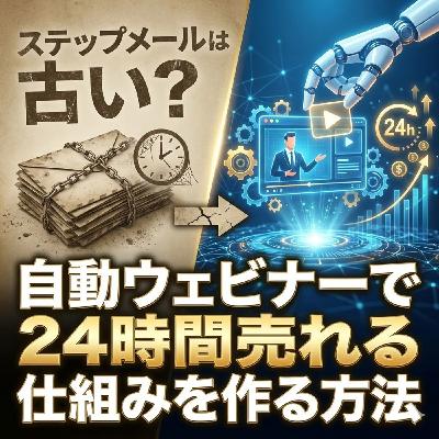 ステップメールは古い?自動ウェビナーで24時間売れる仕組みを作る方法 ステップメールは古い?自動ウェビナーで24時間売れる仕組みを作る方法