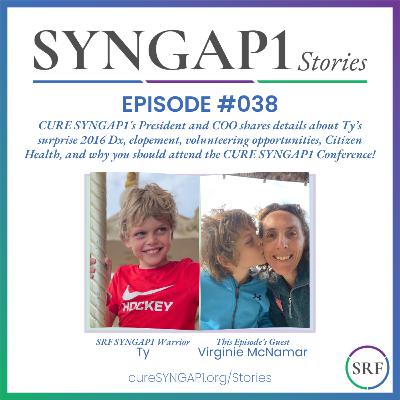Virginie McNamar, CURE SYNGAP1's President & COO, talks with Rainy about Ty's 2016 Dx, dangerous elopement, benefit of Ty's service dog, and the upcoming CURE SYNGAP1 Conference in Atlanta
