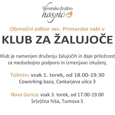 Radio Koper: Slovensko društvo hospic - klub za žalujoče na goriškem