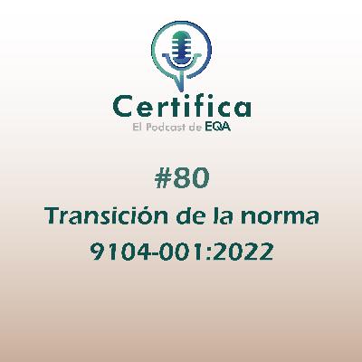 #80. Transición de la norma UNE-EN 9104-001:2022 #80. Transición de la norma UNE-EN 9104-001:2022