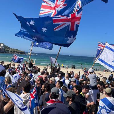 Protesters gathered at Bondi Beach