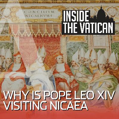 Why is Pope Leo visiting Nicaea?