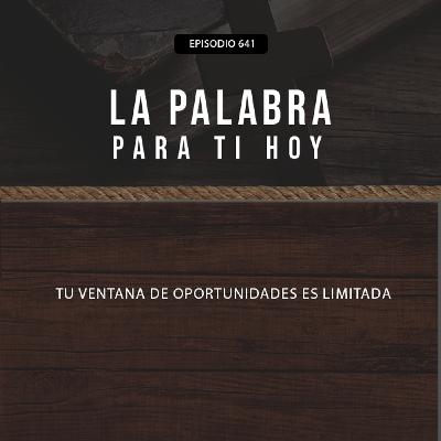 641: Tu ventana de oportunidad es limitada