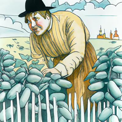 De arme man en de komkommers De arme man en de komkommers