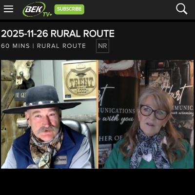 Rural Route Nov 26, 2025 Melisse Hart raw milk, grandparenting, sorting through fake news and Thanksgiving plans this year. Rural Route Nov 26, 2025 Melisse Hart raw milk, grandparenting, sorting through fake news and Thanksgiving plans this year.