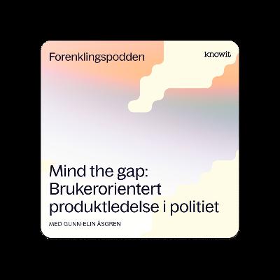 "Mind the Gap" - Gunn-Elin Åsgren: Brukerorientert produktledelse i Politiet