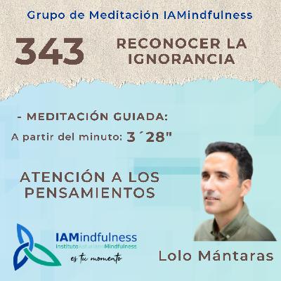 S343 RECONOCER LA IGNORANCIA - ATENCIÓN A LOS PENSAMIENTOS