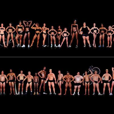 Vista del cuerpo en el deporte.