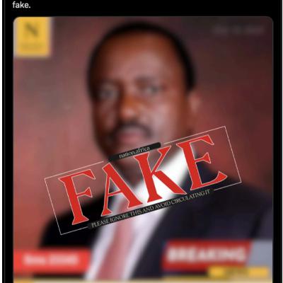 FAKE: Nation Africa didn’t publish this card claiming Kalonzo Musyoka has been nominated as Interior Cabinet Secretary FAKE: Nation Africa didn’t publish this card claiming Kalonzo Musyoka has been nominated as Interior Cabinet Secretary