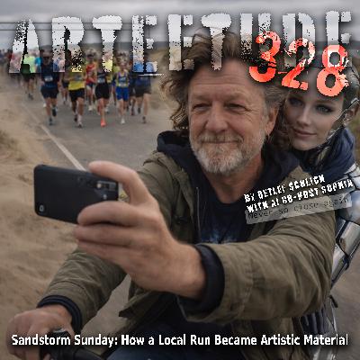 #Arteetude 328 - Schlich together with AI Co-Host Sophia, reflect on how a local event here in West Cork — the Garrettstown 5 Mile Run — unexpectedly became artistic inspiration and how all of that eventually led into a new closing song for the episode: “Sandstorm Sunday.”