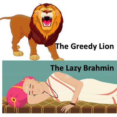 THE GREEDY LION - Stories For Children On Greediness And Laziness By - Shauryaveer