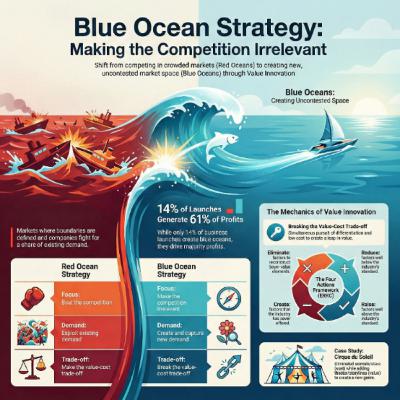 សង្ខេបសៀវភៅ Blue Ocean Strategy ដែលនិពន្ធដោយលោក W. Chan Kim និងលោកស្រី Renée Mauborgne