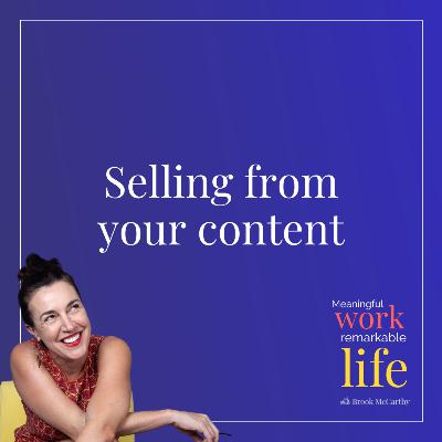 Selling from your content