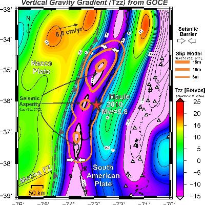 Gravimetría satelital y terremotos gigantes