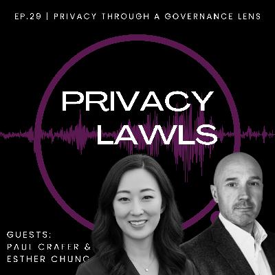 Ep.29 | Privacy through a governance lens (Guests: Paul Crafer & Esther Chung)
