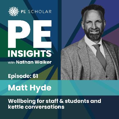 Episode 61 - Matt Hyde - Wellbeing for staff & students and kettle conversations Episode 61 - Matt Hyde - Wellbeing for staff & students and kettle conversations