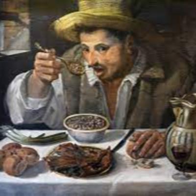 Hombre comiendo judías - Carracci