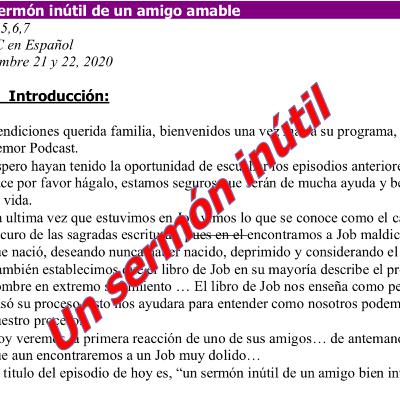 Episodio #6: Un sermón inútil