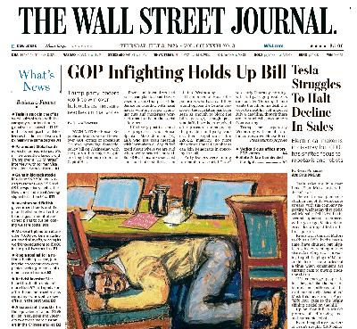 WSJ The Wall Street Journal July 3 Full Review WSJ - Tesla Crashes, AI Threatens Half of  Jobs, Trump vs Media, Trade Reshuffles