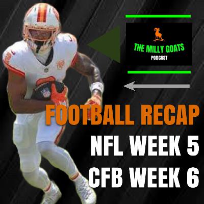 CFB Week 6 Recap/Top 12 Poll, NFL Week 5 Round-up, & BILLS + PATRIOTS LIVE!