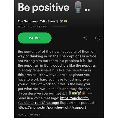 Be positive 🎙️..