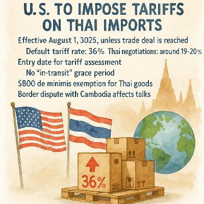 The Looming 36% US Tariff on Thai Imports Amid Ongoing Border Tensions